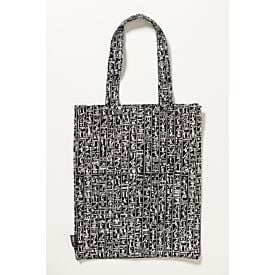 BLACK HIEROGLYPH TOTE BAG 