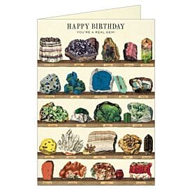 Cavallini Greeting Card – Happy Birthday Minerology