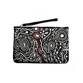 Leather Clutch with Wrist Strap - Ngarindjerri Country 