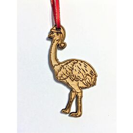 Emu Wooden Christmas Ornament