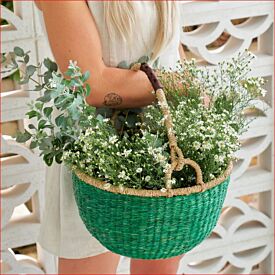 Green Sea-grass Basket 