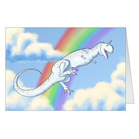 Toothy Grin Greeting Card – All Occasion Majungasaurus