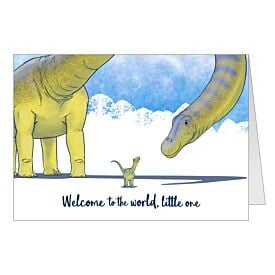 Toothy Grin Greeting Card – Baby Titanosaur