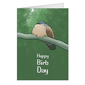 Toothy Grin Greeting Card – Birthday Bronzewing Pigeon
