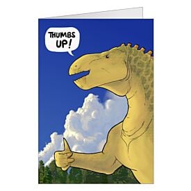 Toothy Grin Greeting Card – Birthday Iguanodon
