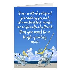 Toothy Grin Greeting Card – Romantic Nyctosaurus